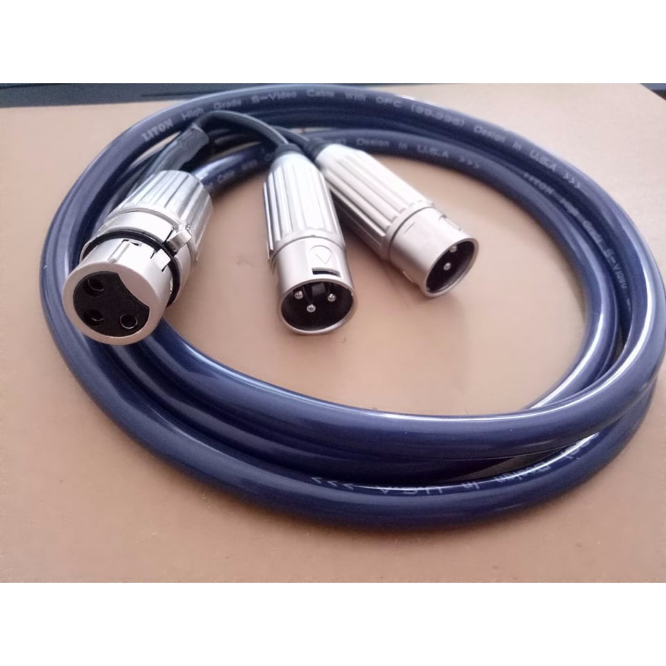 Dây 1 Canon Cái ra 2 Canon Đực Liton Tốt 80cm - Dây canon cái ra 2 canon đực