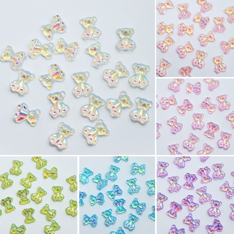 Set 30 Phụ Kiện Trang Trí Móng Tay Hình Gấu Gummy Dễ Thương Charms