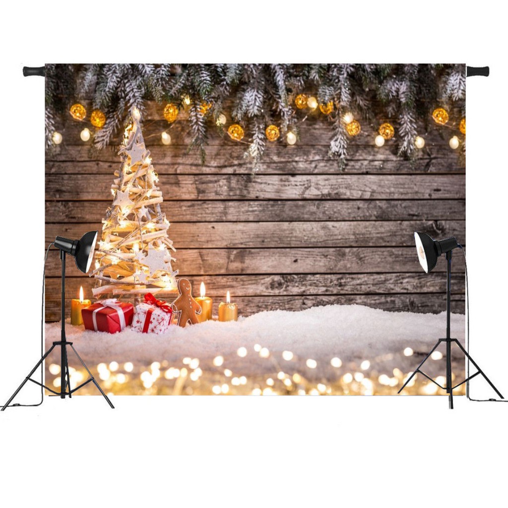 Phông Nền Chụp Ảnh Hình Cây Thông Noel 7x5ft