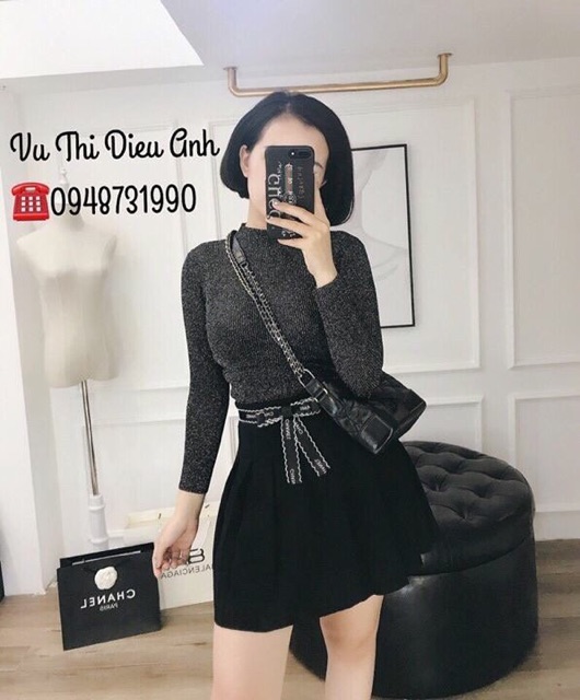 [ Mã WASTRUN4 giảm 10% tối đa 30K đơn 99K] Áo len nhũ mỏng co giãn cổ tròn dài tay HH1610 - NhiNhiShop | BigBuy360 - bigbuy360.vn