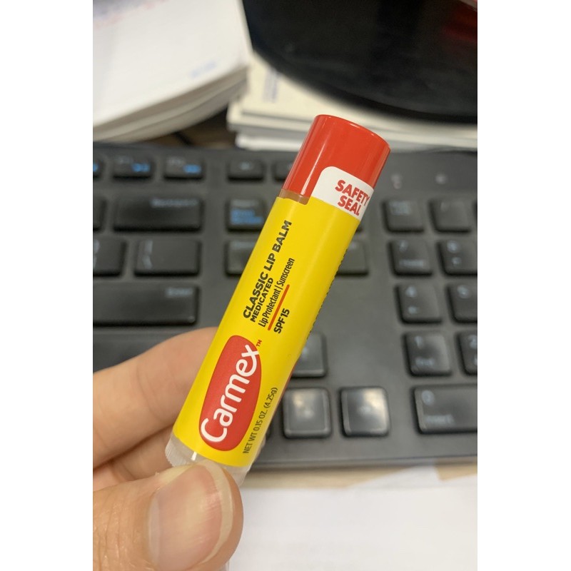 [CHÍNH HÃNG] SON DƯỠNG MÔI CARMEX CLASSIC LIP BALM SPF 15 (có chống nắng) Bill US chuẩn