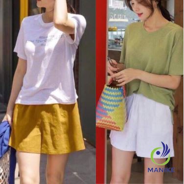 Quần đùi Shorts Nữ Cạp Chun Chất Đũi Hàng Cao Cấp Túi Zip Sịn Sò