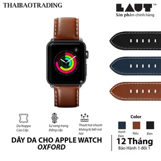 [SẢN PHẨM CHÍNH HÃNG] Dây Da Cho APPLE WATCH Size 42 /44 mm , Size 38/40 mm - LAUT OXFORD - ThaiBaotrading