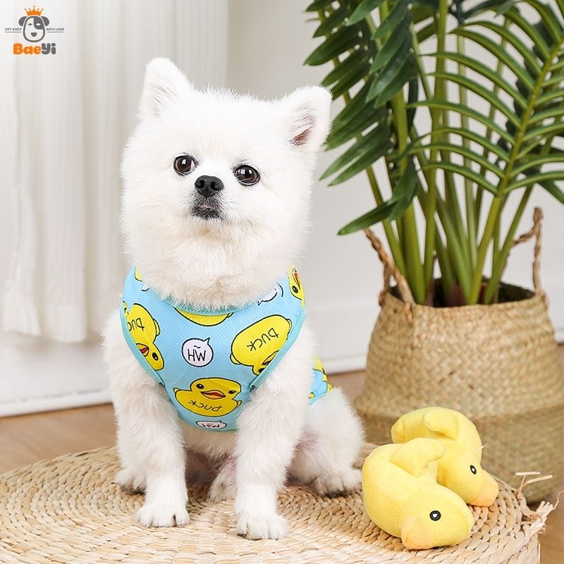 Áo cho chó mèo BaeYi, Quần áo cho mèo cho cún, chó lớn,vải mỏng mát, chăm sóc thú cưng màu vịt