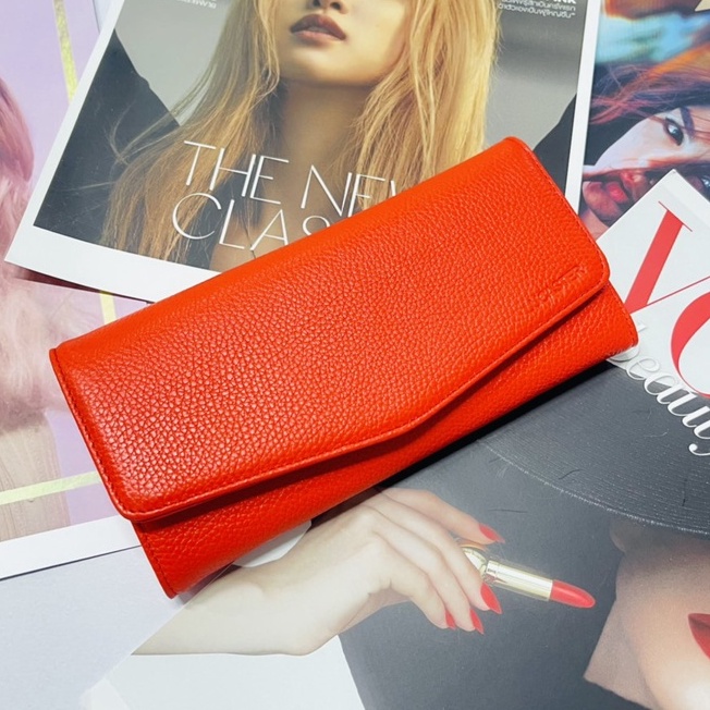 Ví dài nữ cầm tay da thật nhập khẩu thời trang Lucaster store bảo trì trọn đời Full box BH-12 tháng
