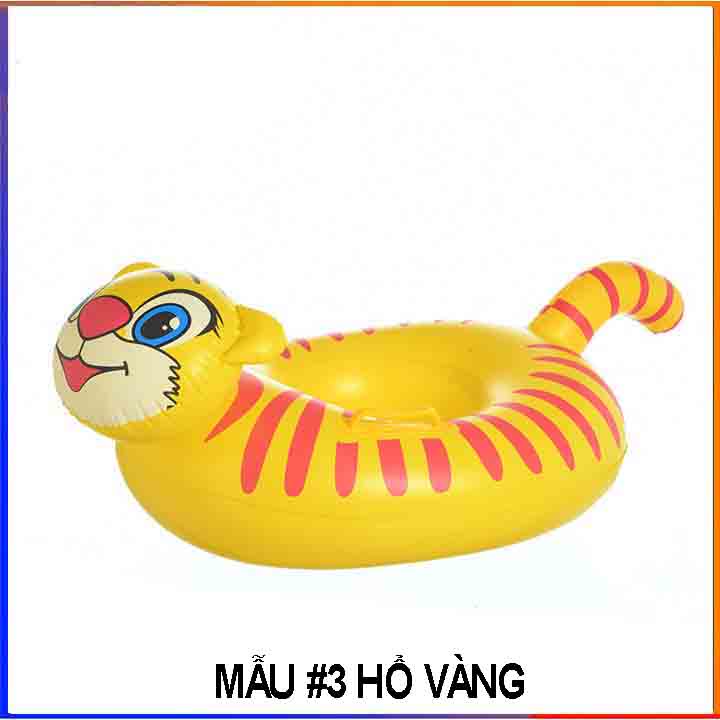 Phao bơi vịt trong suốt mỏ vàng cho bé