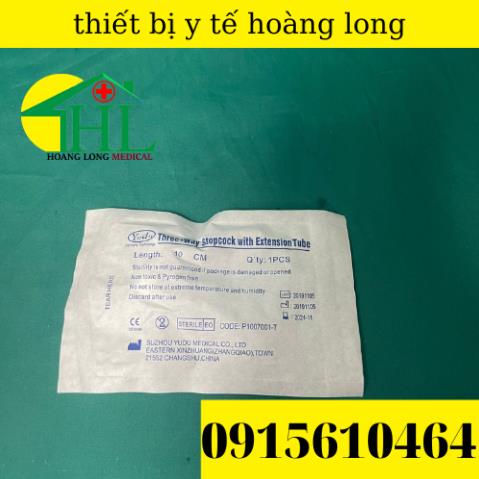 ❤ KHÓA 3 CHIA -3 CHẠC (chạc 3 tiêm) CÓ DÂY NỐI 10cm Khoá 3 ngã truyền dịch có thêm dây dẫn 10cm