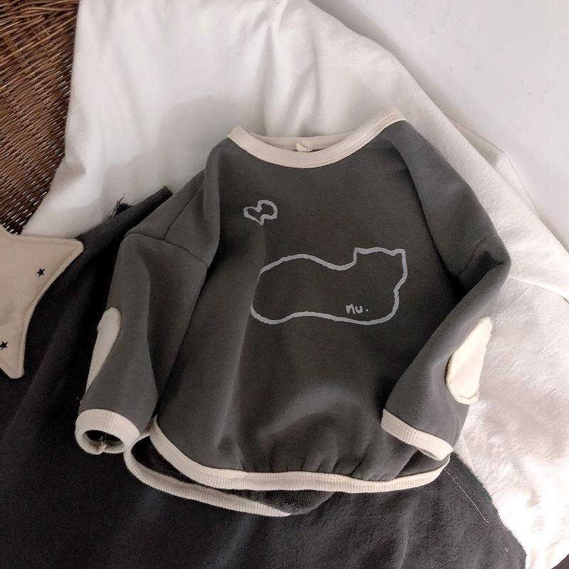 [Babycat] Hàng Có Sẵn Áo Sweater Lông Cừu Dày Chui Đầu Họa Tiết Hoạt Hình Mèo Phong Cách Nhật Bản Hàn Quốc Nhật Bản Siêu Tốt Cho Trẻ Em