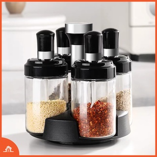 Set 4 hũ đựng gia vị kèm thìa múc