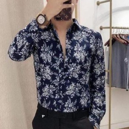 Sơ Mi Nam Trym Cò Họa Tiết Nam, Cực Chất, Chất Vải Mỏng Nhẹ, Dáng body Cực Đẹp