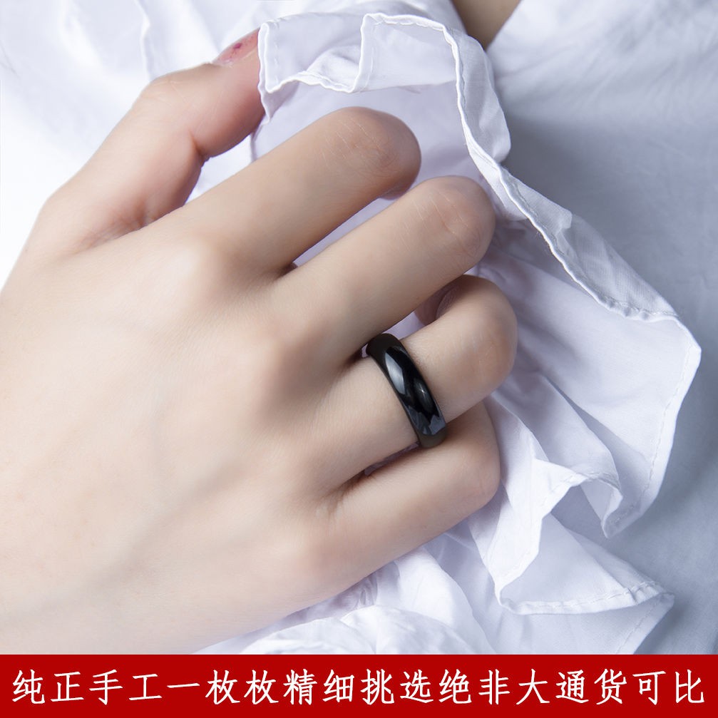 Nhẫn Mã Não Tự Nhiên Màu Xanh Ngọc Bích Cho Nam Và Nữ