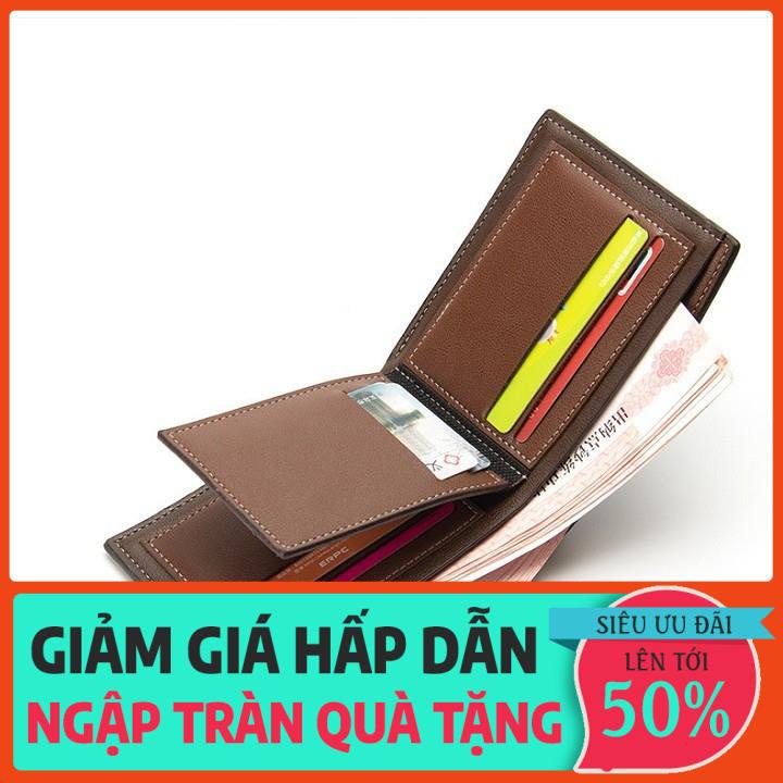 12.12 Ví Nam Da Nhiều Ngăn Nhỏ Gọn Cao Cấp, Bóp Nam Mini Cao Cấp Da PU Xịn Dáng Đứng Và Ngang