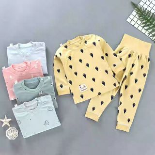 Bộ cotton mịn quảng châu cạp cao 8 màu cho bé