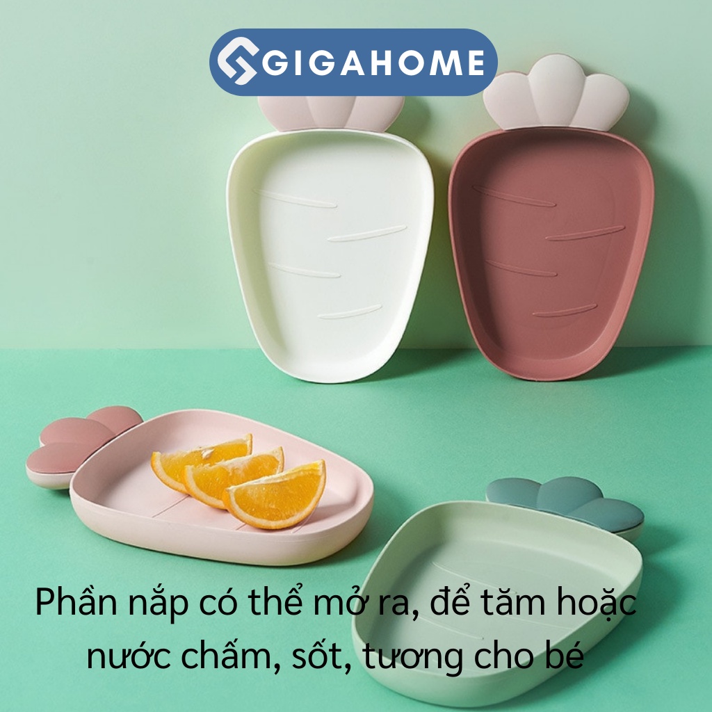 Đĩa, Khay Trái Cây Đựng Hoa Quả, Đồ Ăn Dặm Hình Cà Rốt Trang Trí Decor Bàn GIGAHOME 9378