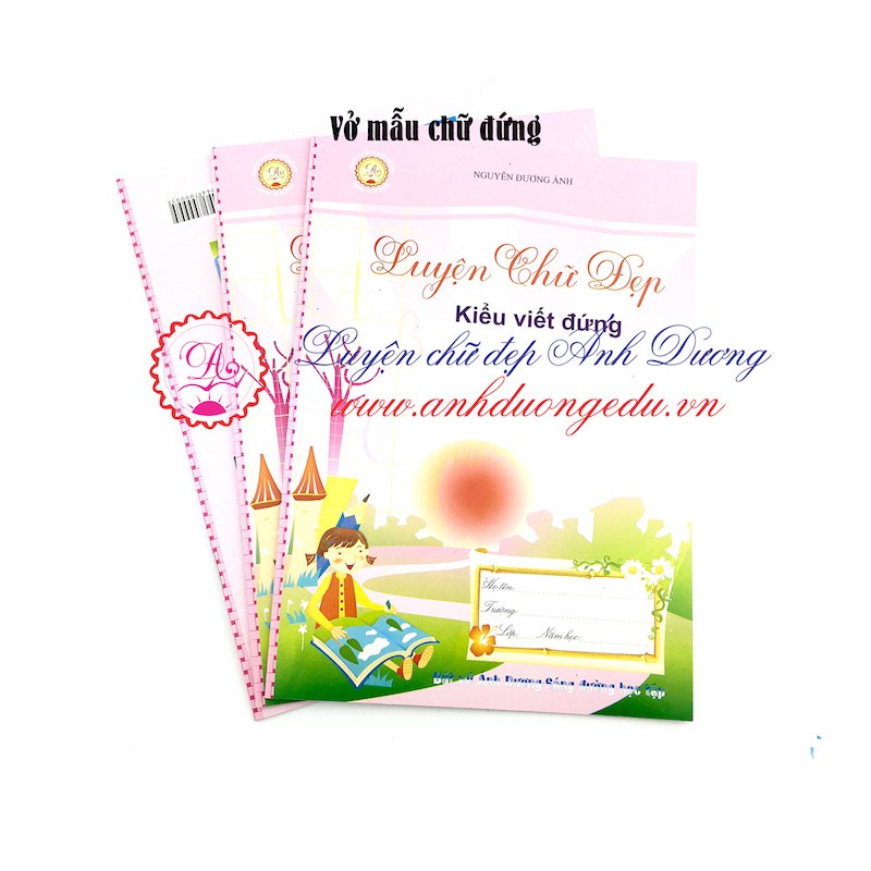 Vở ô ly có mẫu chữ đứng luyện chữ đẹp Ánh Dương chống lóa mắt không nhòe không thấm mực