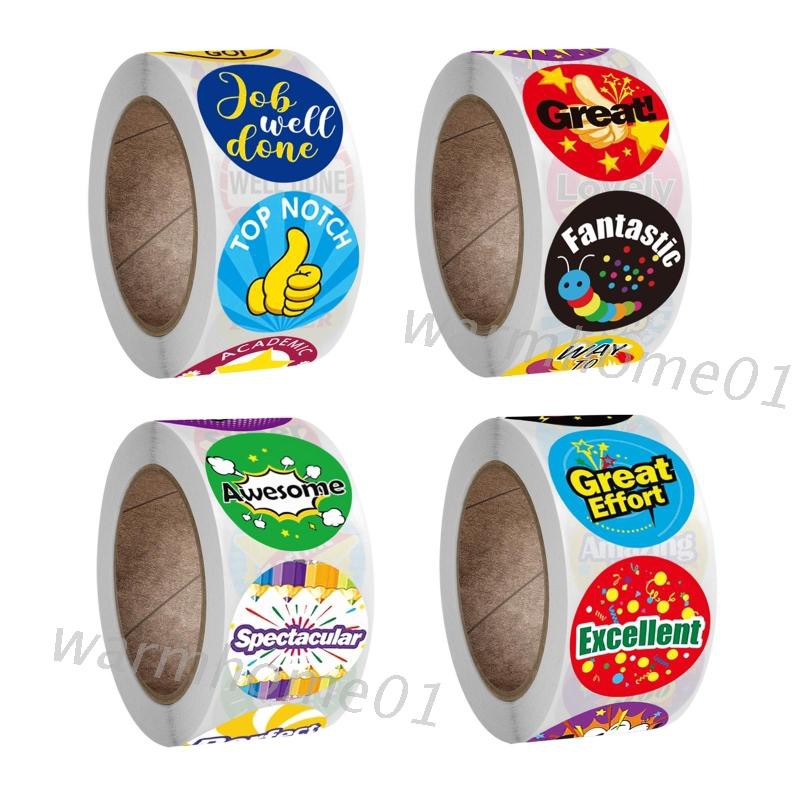 Cuộn 500 Miếng Dán Hoạt Hình Cho Học Sinh