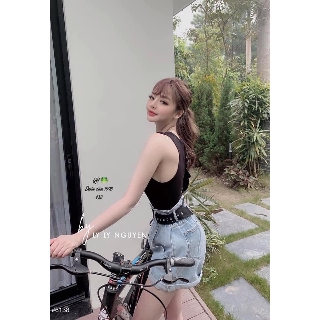QUẦN JEANS ĐÙI CẠP CHUN