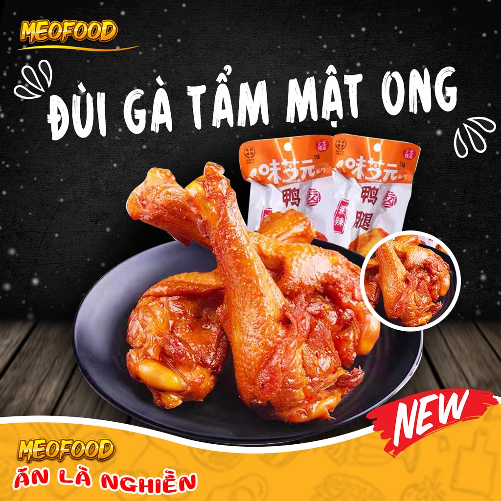 Đùi gà cay Tứ Xuyên tẩm mật ong 32Gr Đồ ăn vặt trung quốc MeoFood MF06
