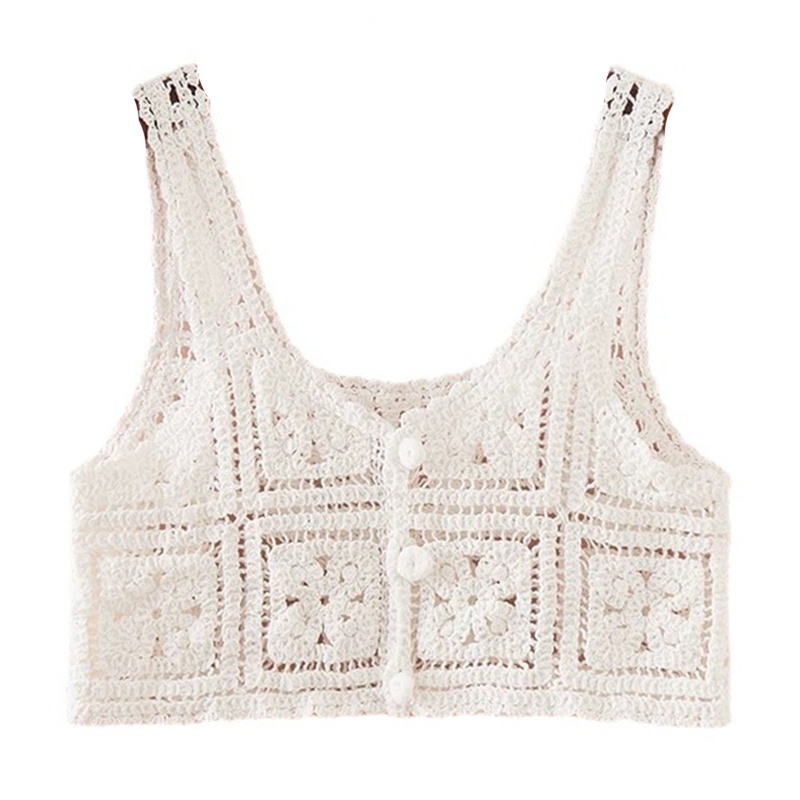 Áo Croptop Đan Móc Thời Trang Mùa Hè Cho Nữ