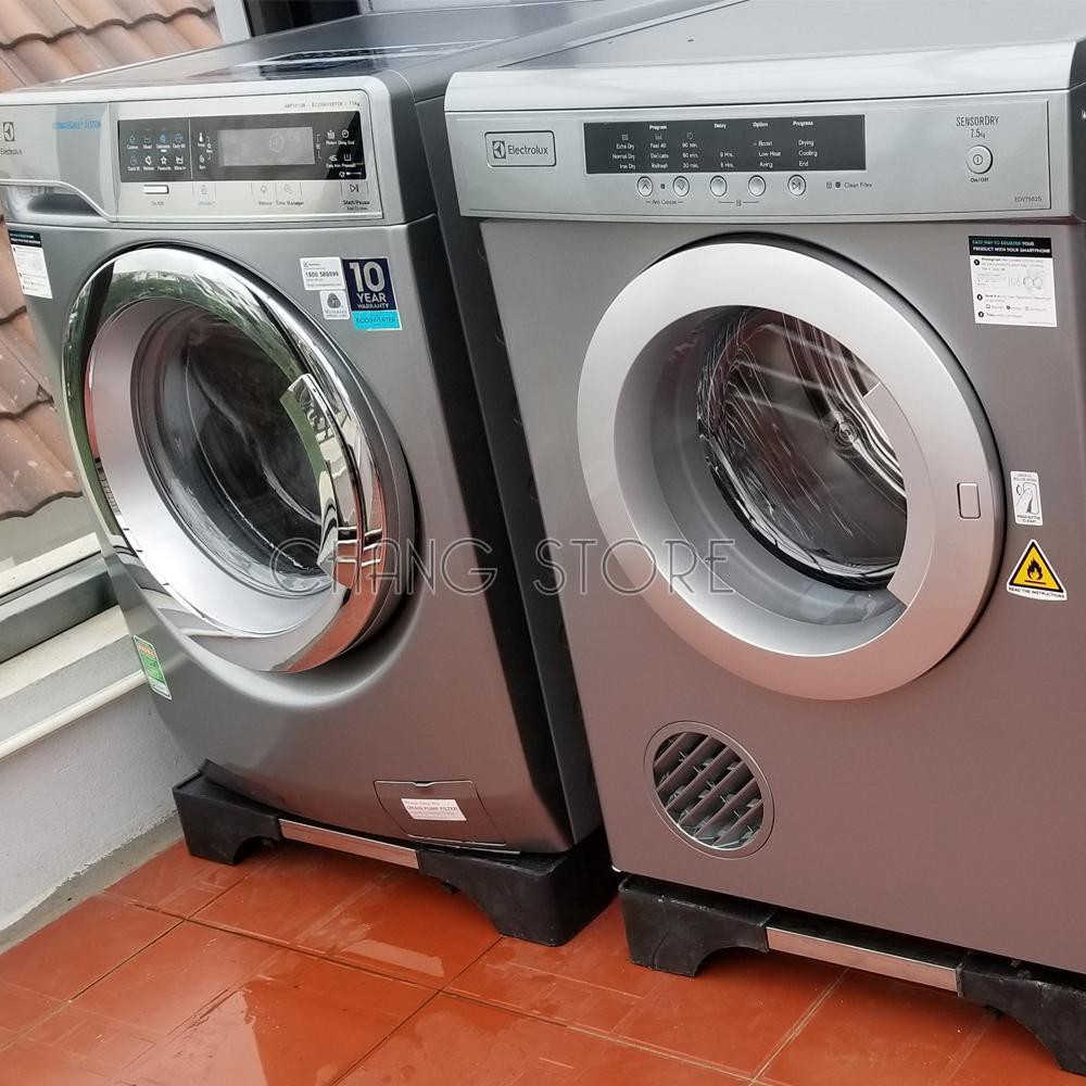 Chân kê kệ máy giặt, tủ lạnh chống rung lắc khung Inox điều chỉnh được kích thước, chịu tải tới 250kg