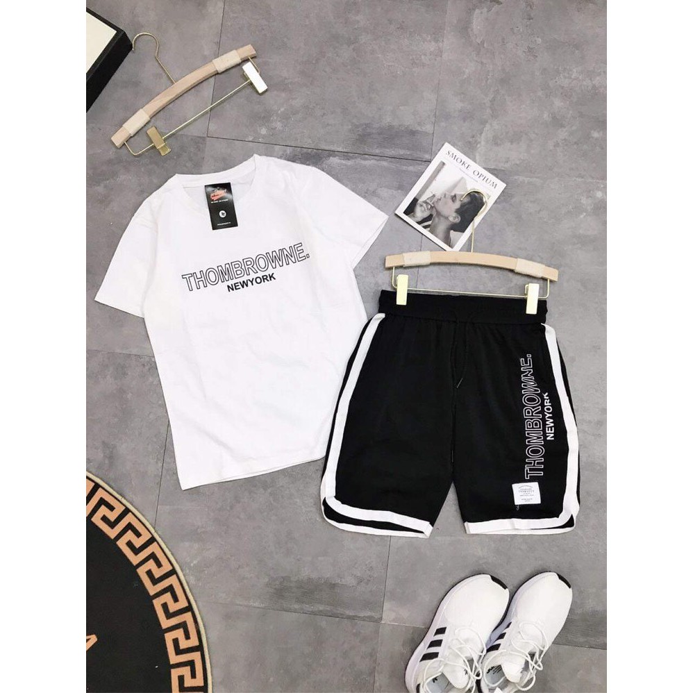 Set áo chữ + quần đùi viền nam, áo thun nam, quần đùi nam HBTY127 | BigBuy360 - bigbuy360.vn