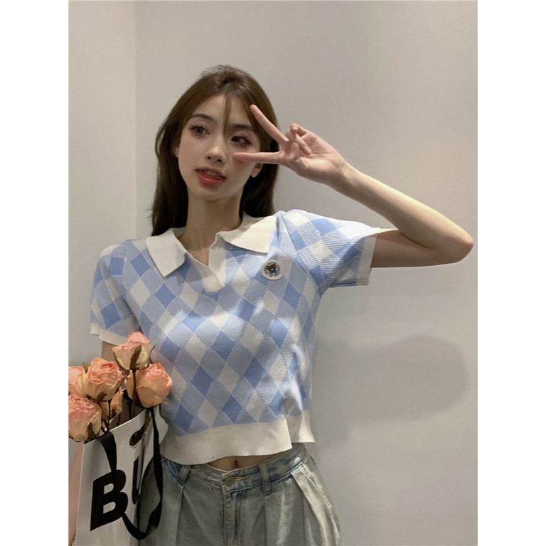 Áo Thun Tay Ngắn Cổ POLO In Hình Gấu Dễ Thương Cho Bé Gái