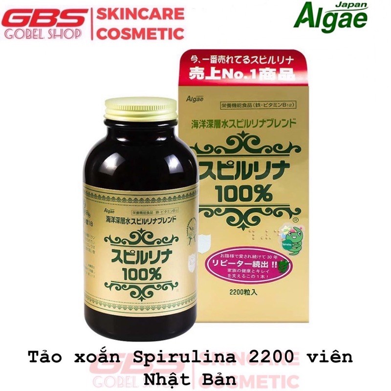 Tảo xoắn Spirulina Nhật Bản date mới nhất 2023