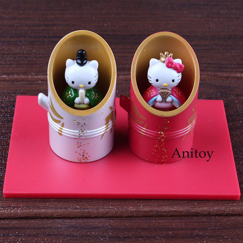 Set 2 mô hình Hello Kitty đồ chơi dễ thương