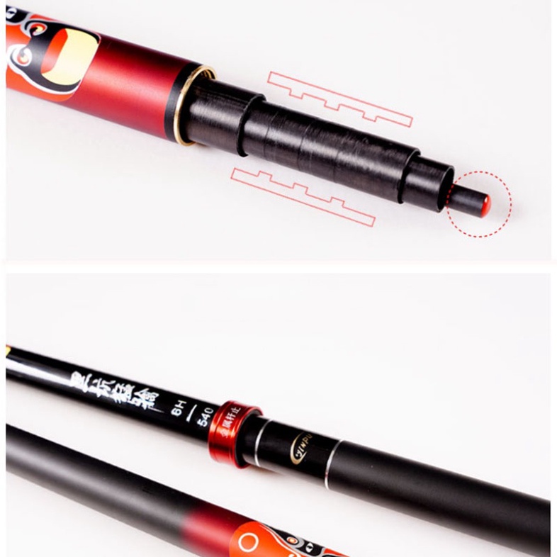 Cần Câu Tay Câu Đài Quỷ vương 6H Chuyên Bạo Lực Chất Liệu Carbon Hoa Văn Sắc Nét Giá Rẻ