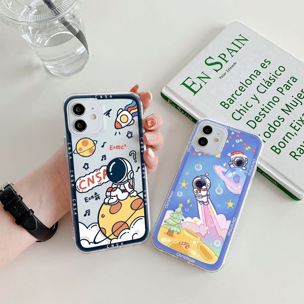 Ốp Điện Thoại Tpu Mềm Chống Sốc In Hình Phi Hành Gia Cho iPhone 11 12 13 pro max XS X XR XSMax 7 8 6 6s plus 5 4 SE 2020