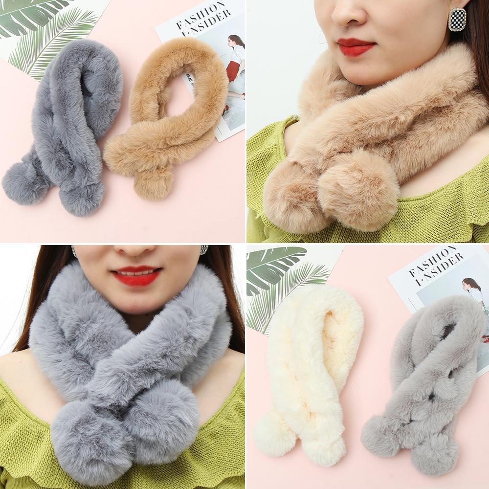 Rowans Khăn Choàng Cổ Phủ Lông Giả Chống Gió Làm Quà Tặng Cho Học Sinh