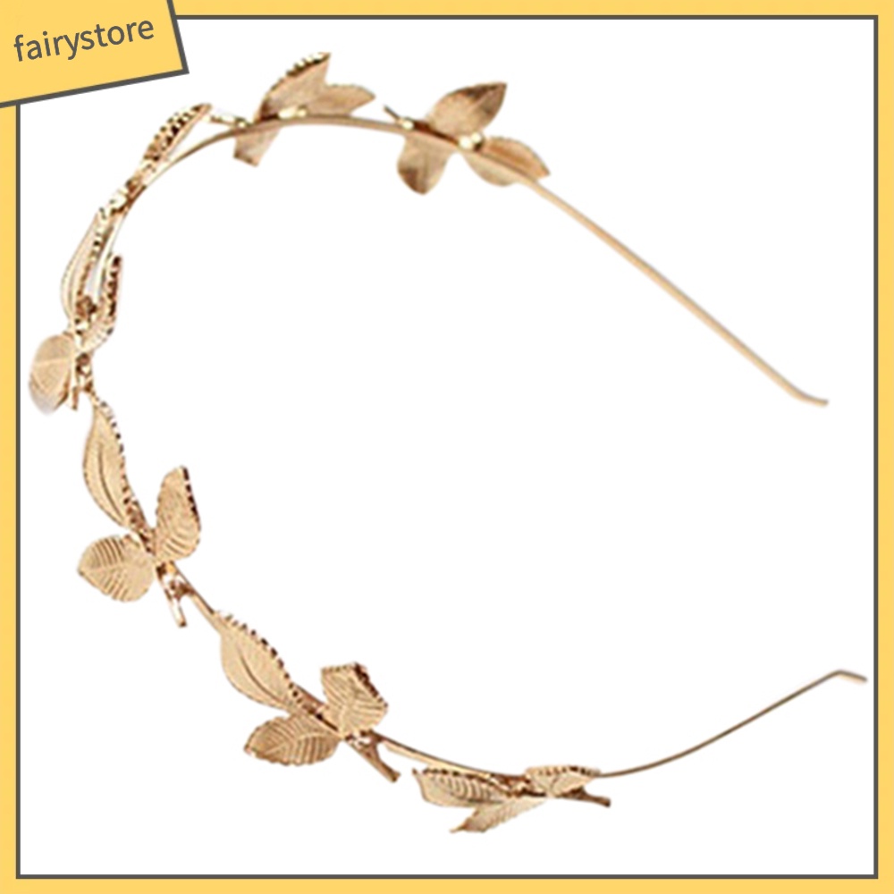 Cài tóc hình lá mạ vàng thời trang nữ