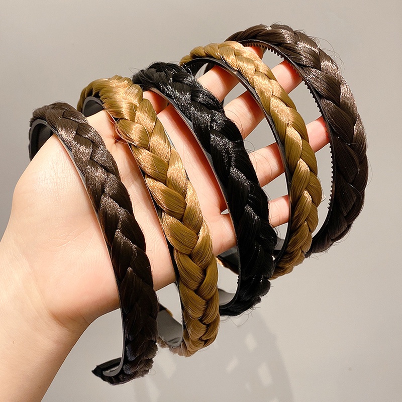 Cài tóc kiểu tóc giả thắt bím thời trang Hàn Quốc