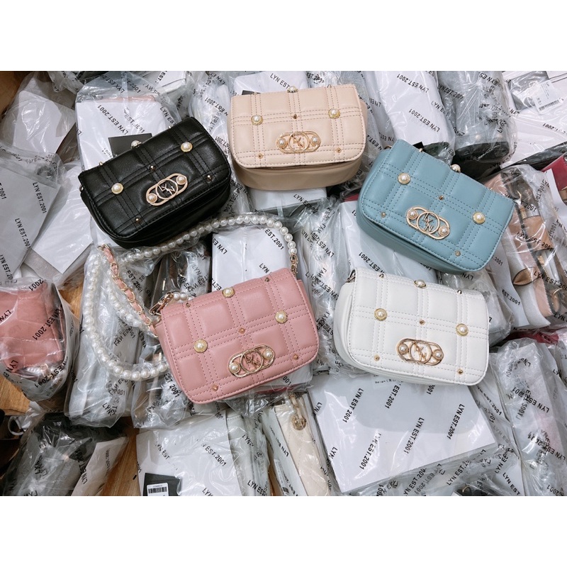 Túi Lyn gretel crossbody mini hạt ngọc