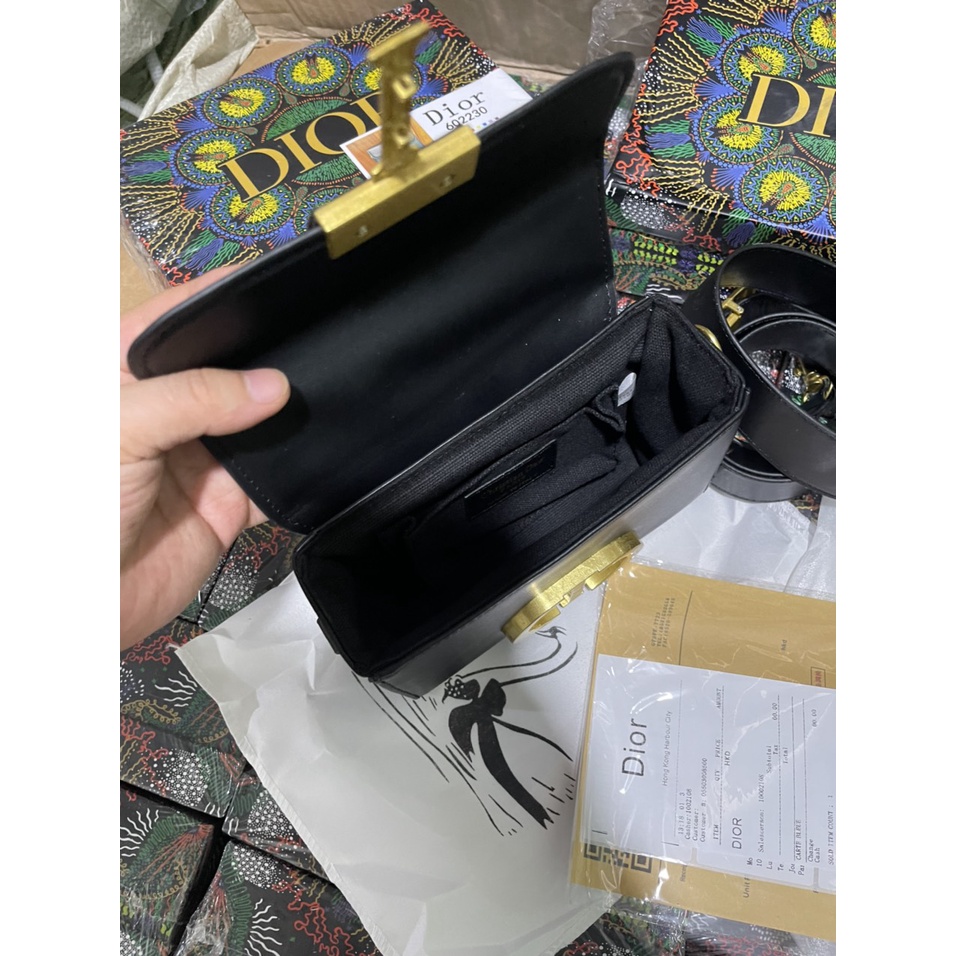 Túi đeo chéo chữ CD size 18cm fullbox dây bản to