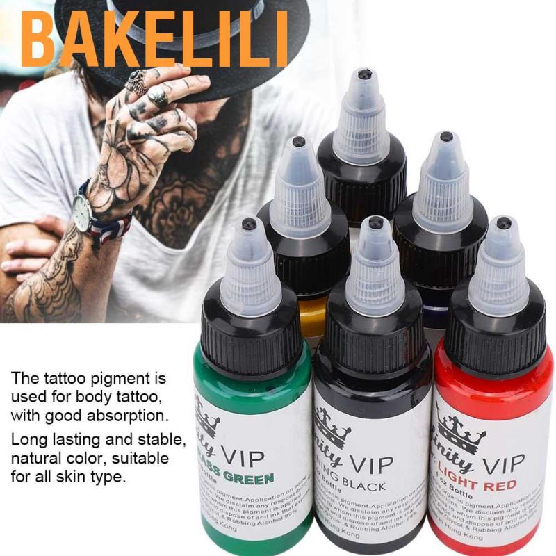 Set 6 Mực Xăm Hình Bán Nguyệt Chuyên Dụng