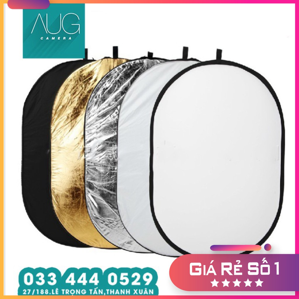 Tấm hắt sáng, tản sáng 5 trong 1 60x90 - Reflector plate, 5-in-1 diffuser - AUG Camera Hà Nội