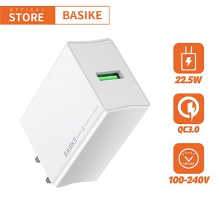 Củ Sạc Nhanh BASIKE AS56 Mini 22.5W QC3.0 Cho iPhone HUAWEI Samsung