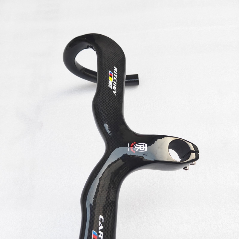 Tay Lái Xe Đạp Bằng Sợi Carbon Bóng Tích Hợp Kính RITCHEY WCS 3K