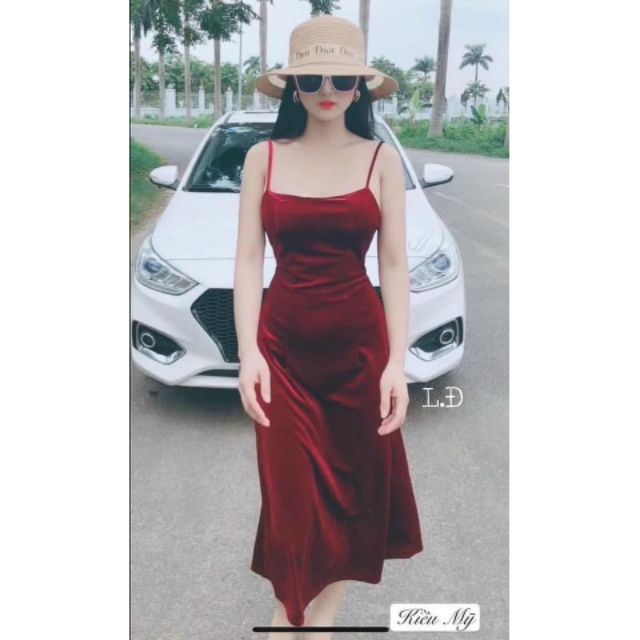 đầm cúp nguc 2 dây