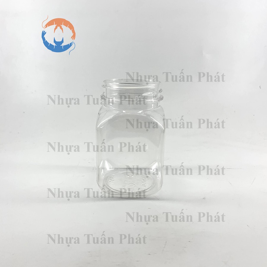 24 hũ nhựa vuông Duy Tân 150g~135ml nắp đỏ mã 246