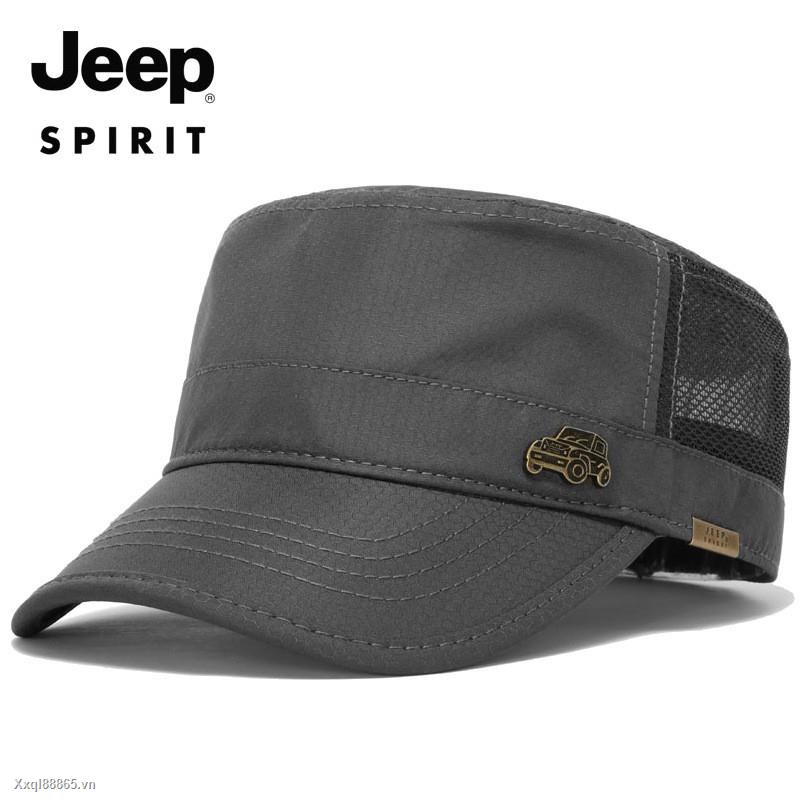 JEEP Mũ lưỡi trai cotton phối lưới phong cách hiphop thời trang cho nam
