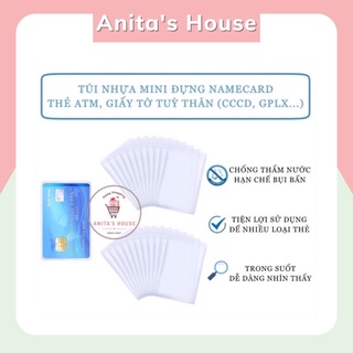 Túi nhựa mini trong suốt đựng namecard, thẻ atm, cccd, bằng lái xe, thẻ sinh viên, thẻ nhân viên...