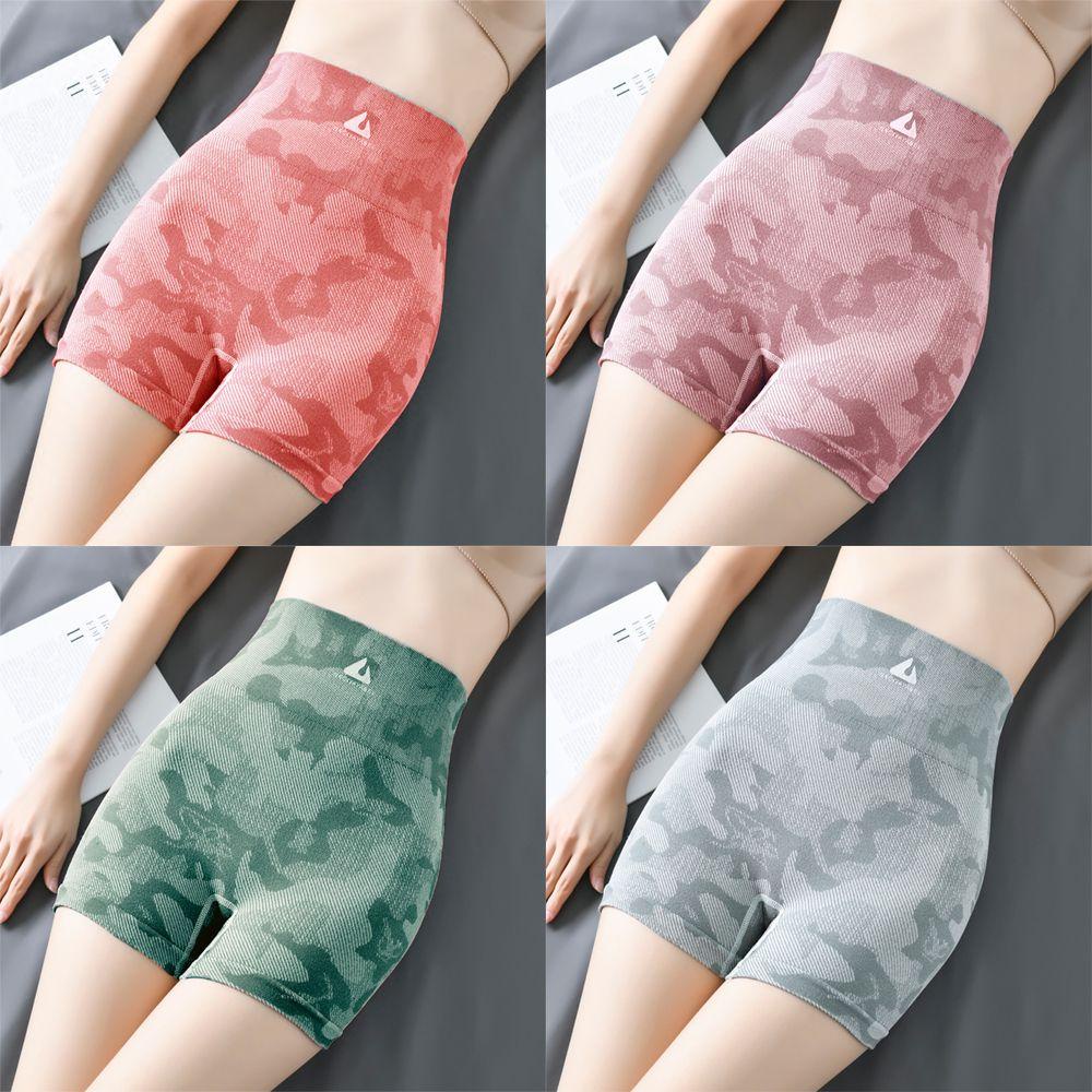 Quần Short Tập Gym, Yoga Lưng Cao, Không Đường May