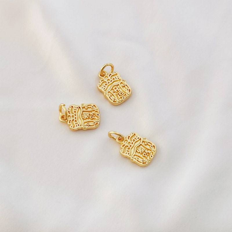 Mặt Dây Chuyền Đồng Mạ Vàng 18K May Mắn Mang Lại May Mắn