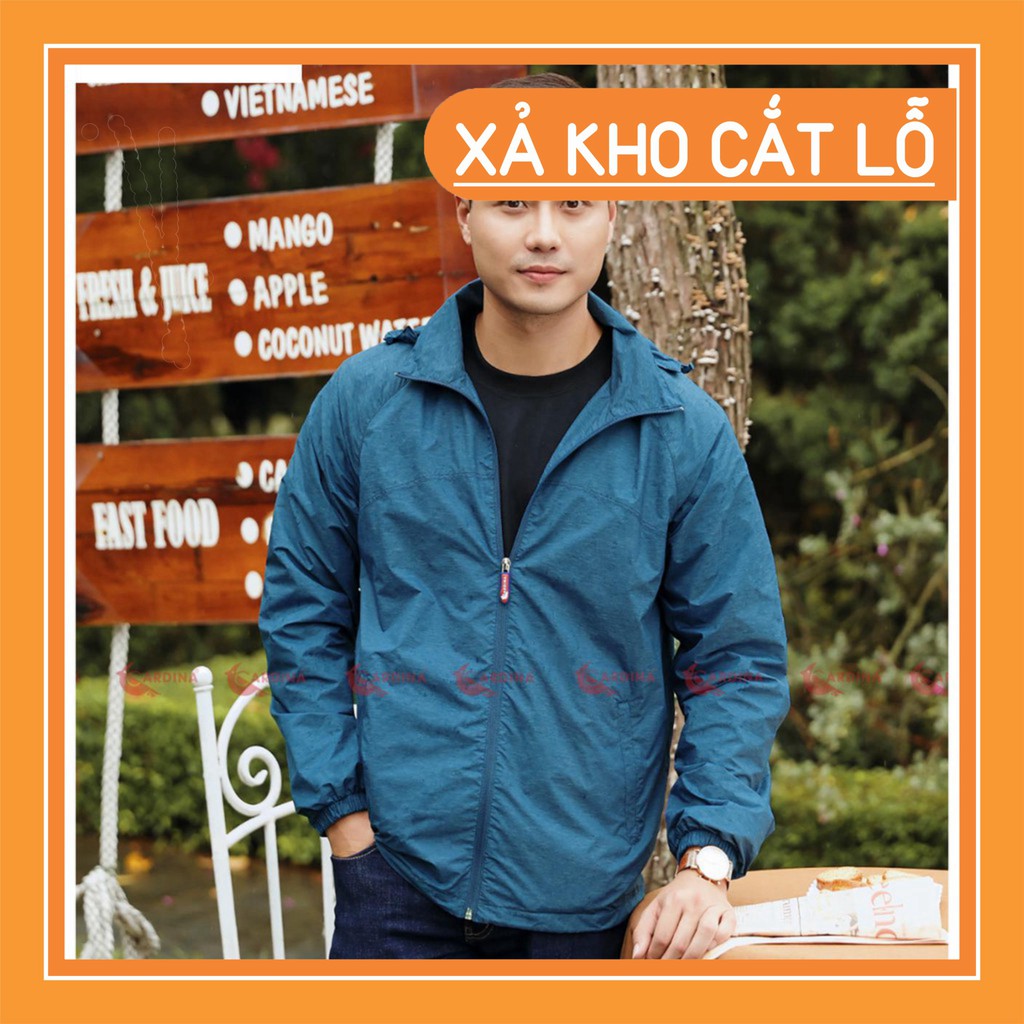 Áo Khoác Nam - Áo Gió Nam 2 Lớp Lót Lưới CARDINA Siêu Phẩm Cản Gió Chống Nước - Kèm Túi Đựng Siêu Gọn Nhẹ