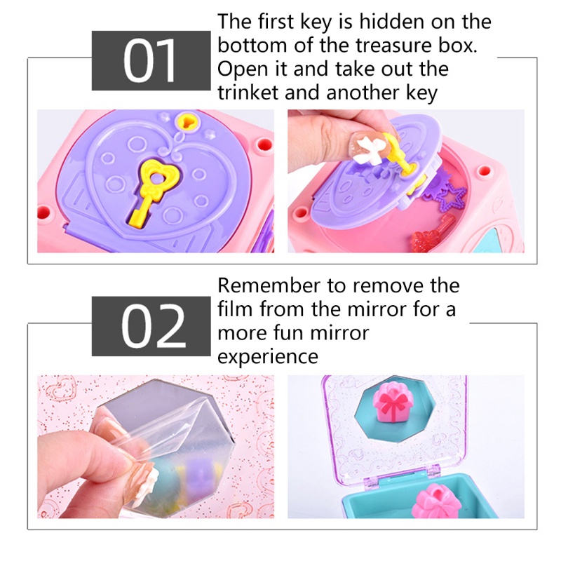 Hộp Đựng Trang Sức Đồ Chơi Đa Năng Kèm Chìa Khóa Độc Đáo Cho Bé