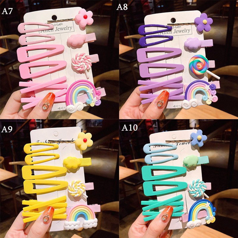 Set 6 kẹp tóc phong cách Hàn Quốc nữ tính dễ thương