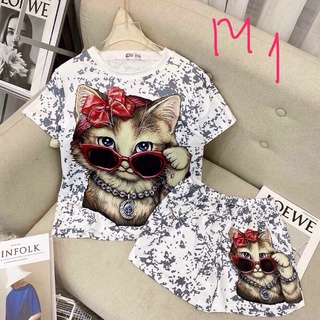 Bộ đùi cộc 3D hình mèo cute