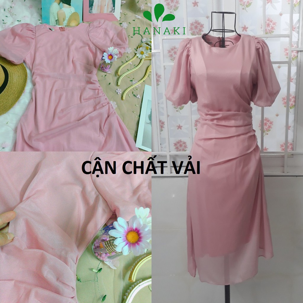 Đầm Nữ Đẹp❤Đầm Dự Tiệc Thiết Kế Tay Phồng Nhún Eo Tôn Dáng Siêu Xinh Hanaki HNK321 | BigBuy360 - bigbuy360.vn